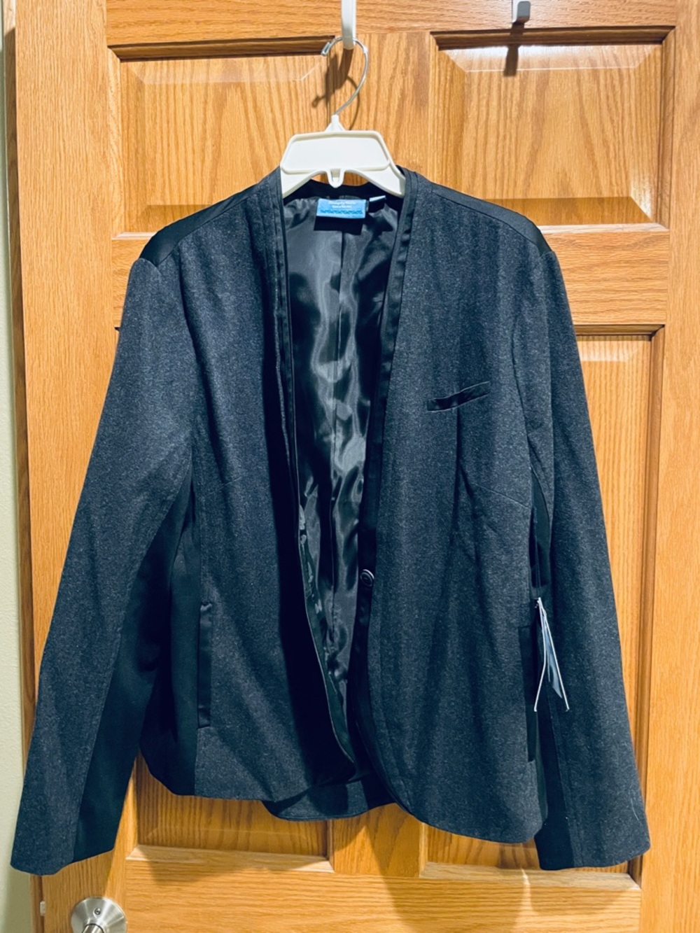 Simply Vera Vera Wang Men's Black Open-Front Jacket